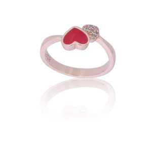 Rosy Heart Silver 925 Ring