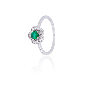 Green Stone Silver Ring