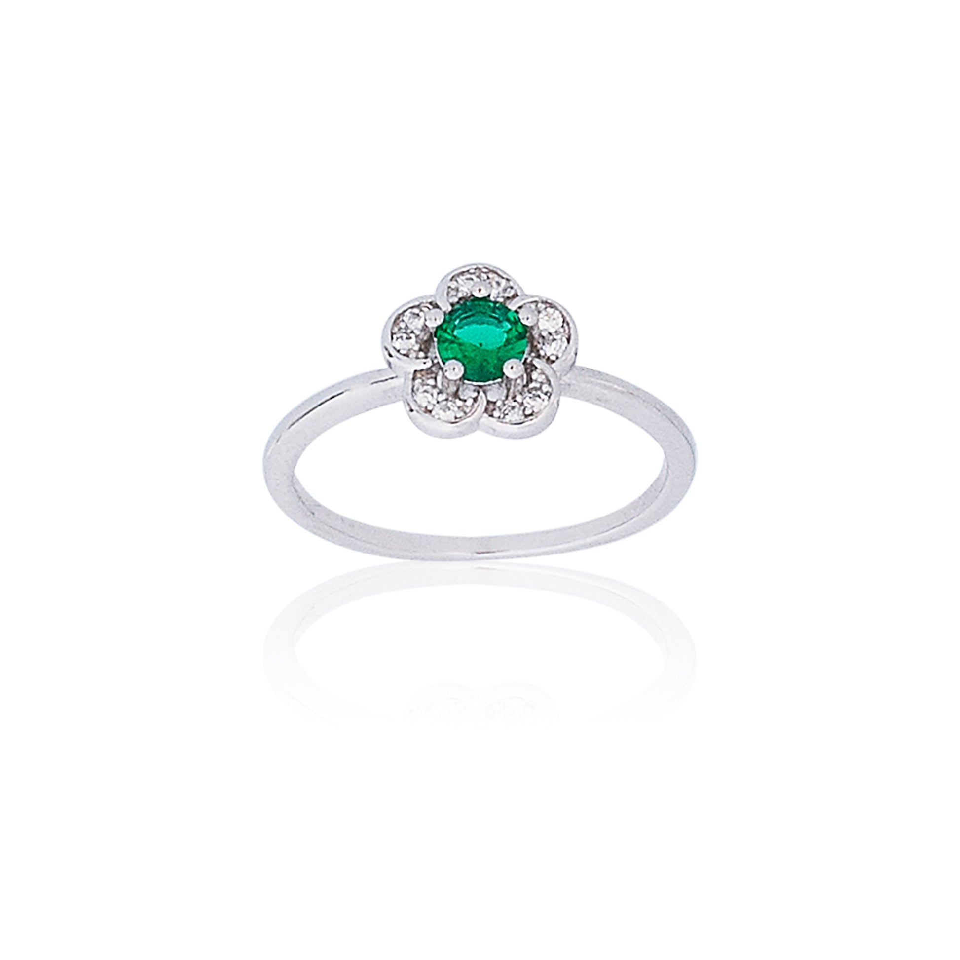 Green Stone Silver Ring