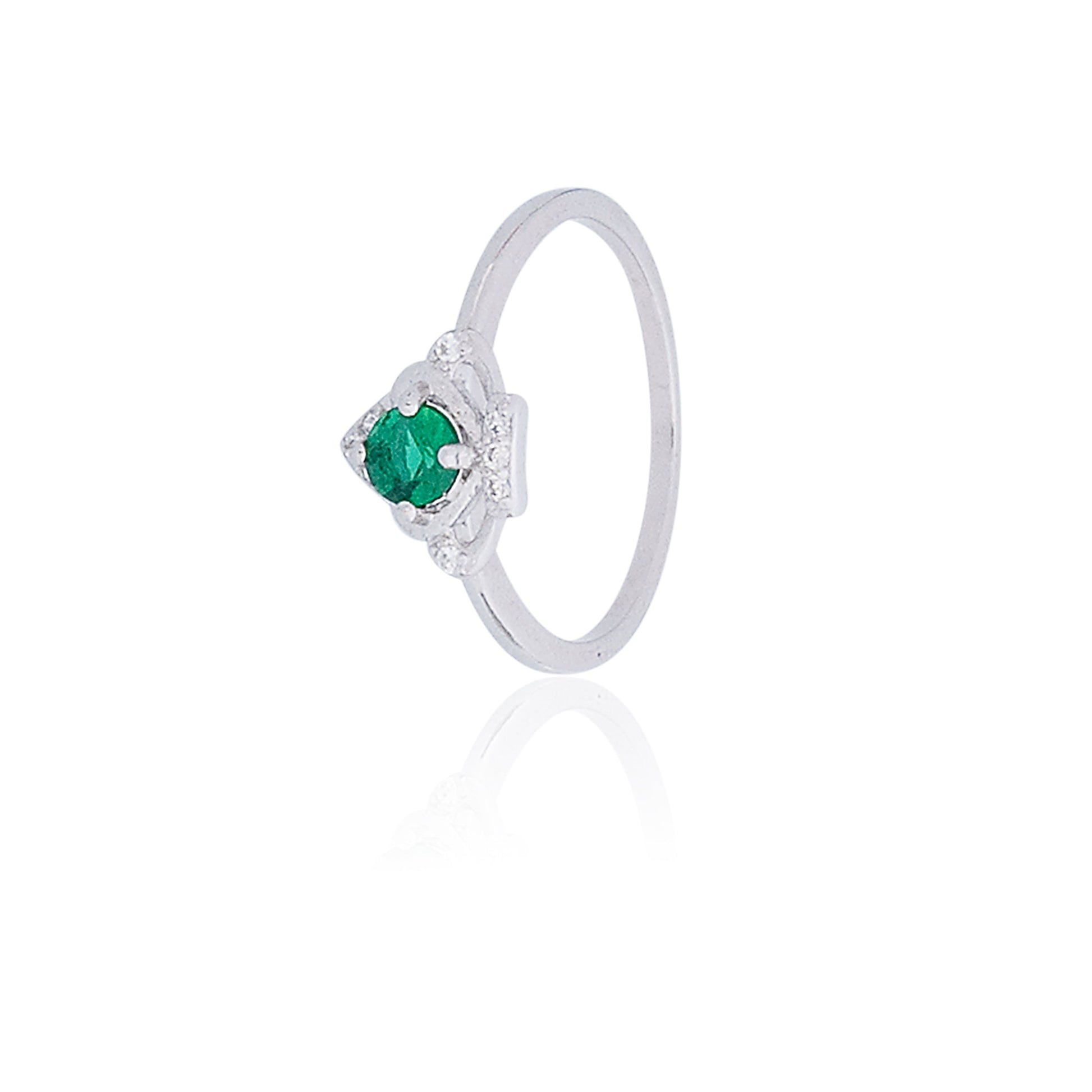 Female  Green Silver  Ring 925