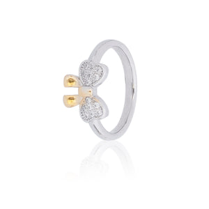 Butterfly Gold Plated Silver Ring 925