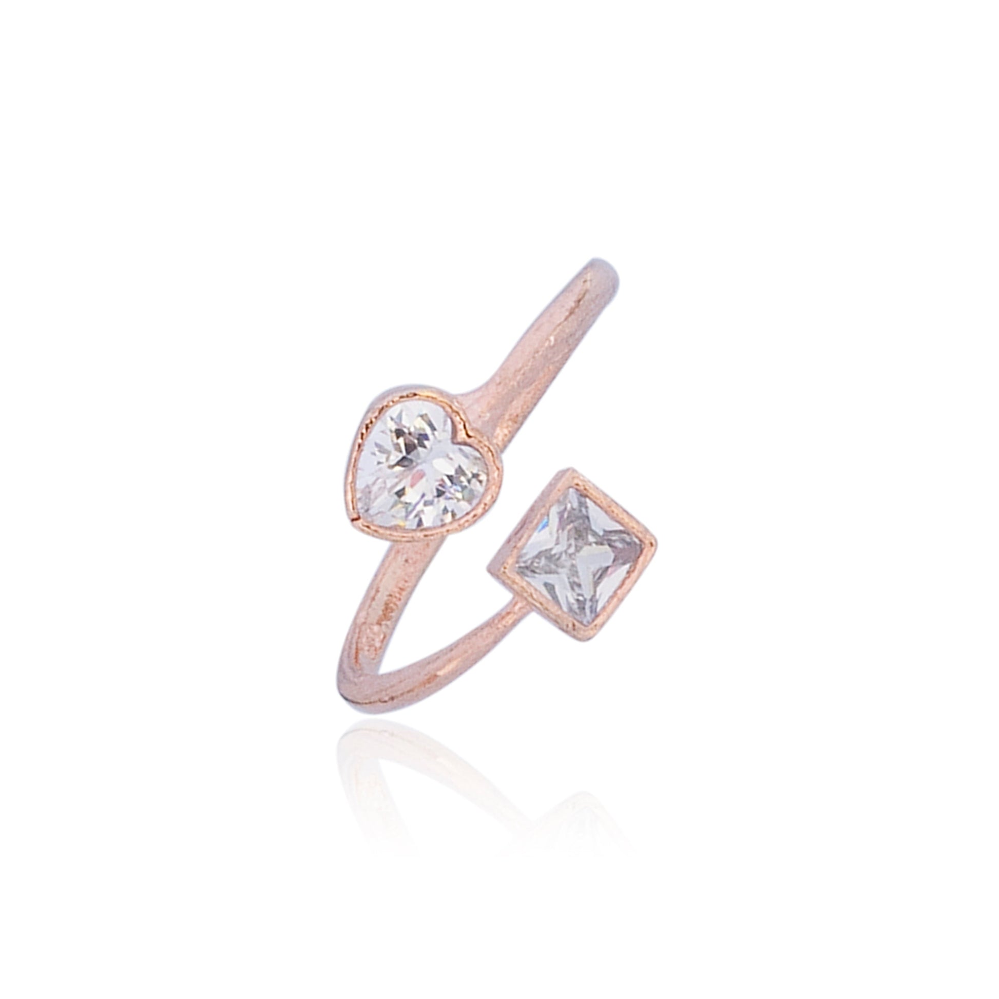 Heart Ring | Heart Shaped Ring | Heart Shape Ring | Diamond Heart Ring | Womens Rose Gold Ring