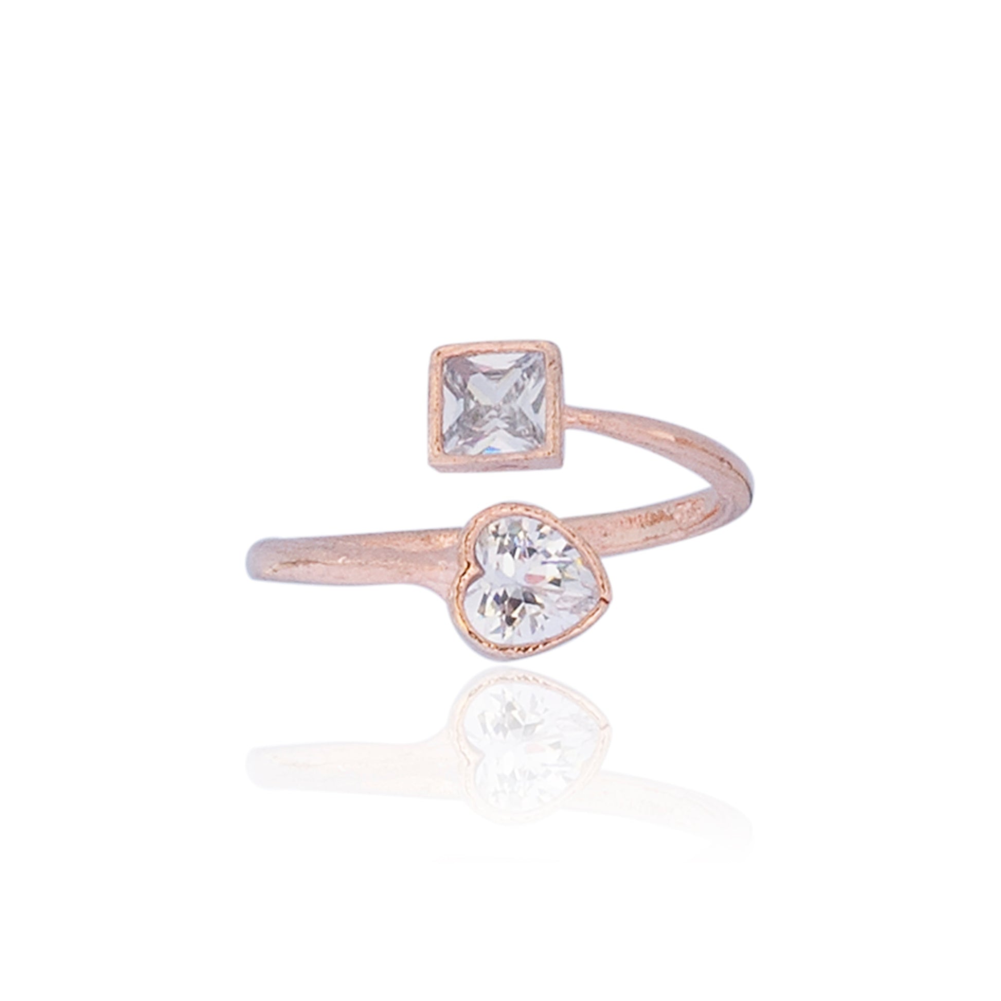 Heart Ring | Heart Shaped Ring | Heart Shape Ring | Diamond Heart Ring | Womens Rose Gold Ring