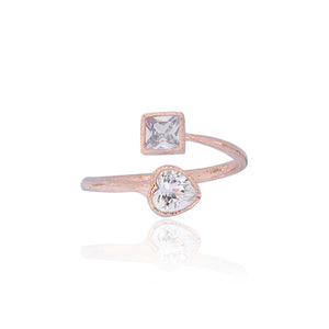 Heart Ring | Heart Shaped Ring | Heart Shape Ring | Diamond Heart Ring | Womens Rose Gold Ring