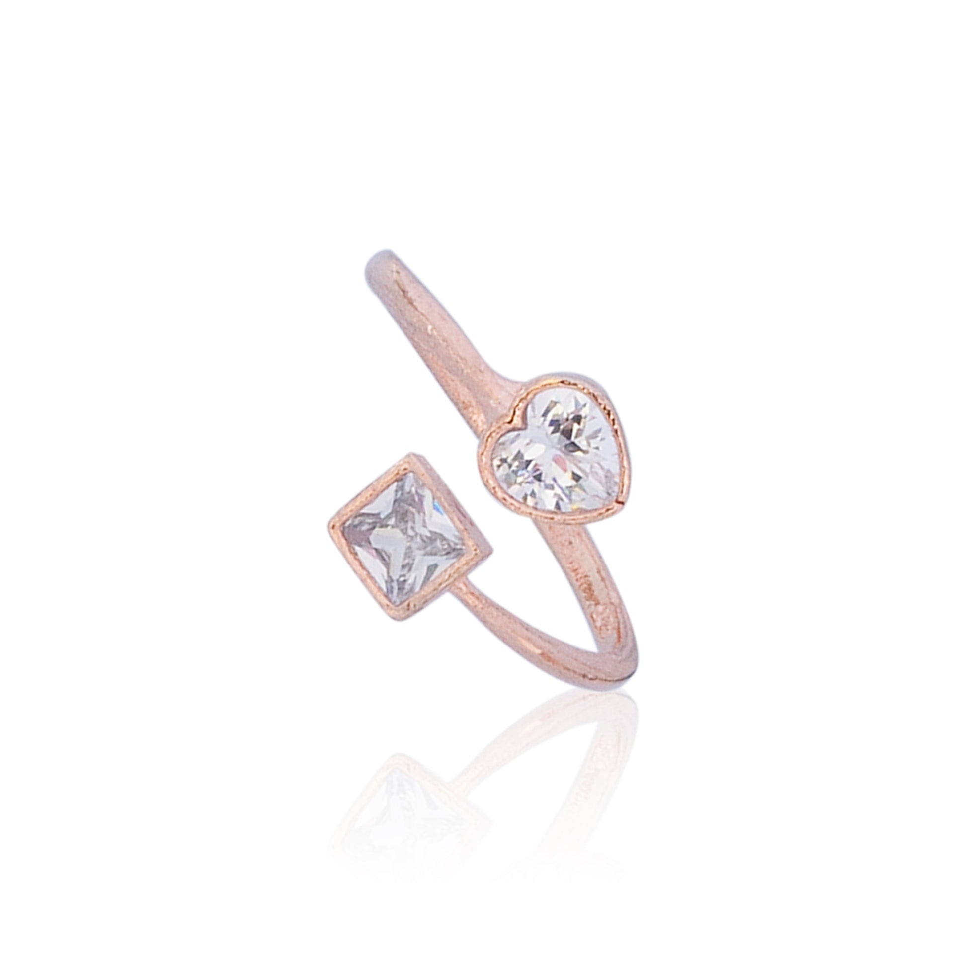 Heart Ring | Heart Shaped Ring | Heart Shape Ring | Diamond Heart Ring | Womens Rose Gold Ring