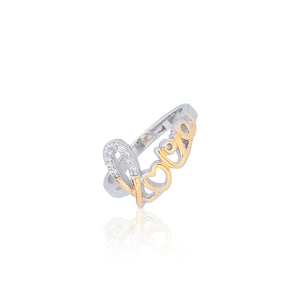 Love Ring for Girl's and Women's Silver Plated Love ring