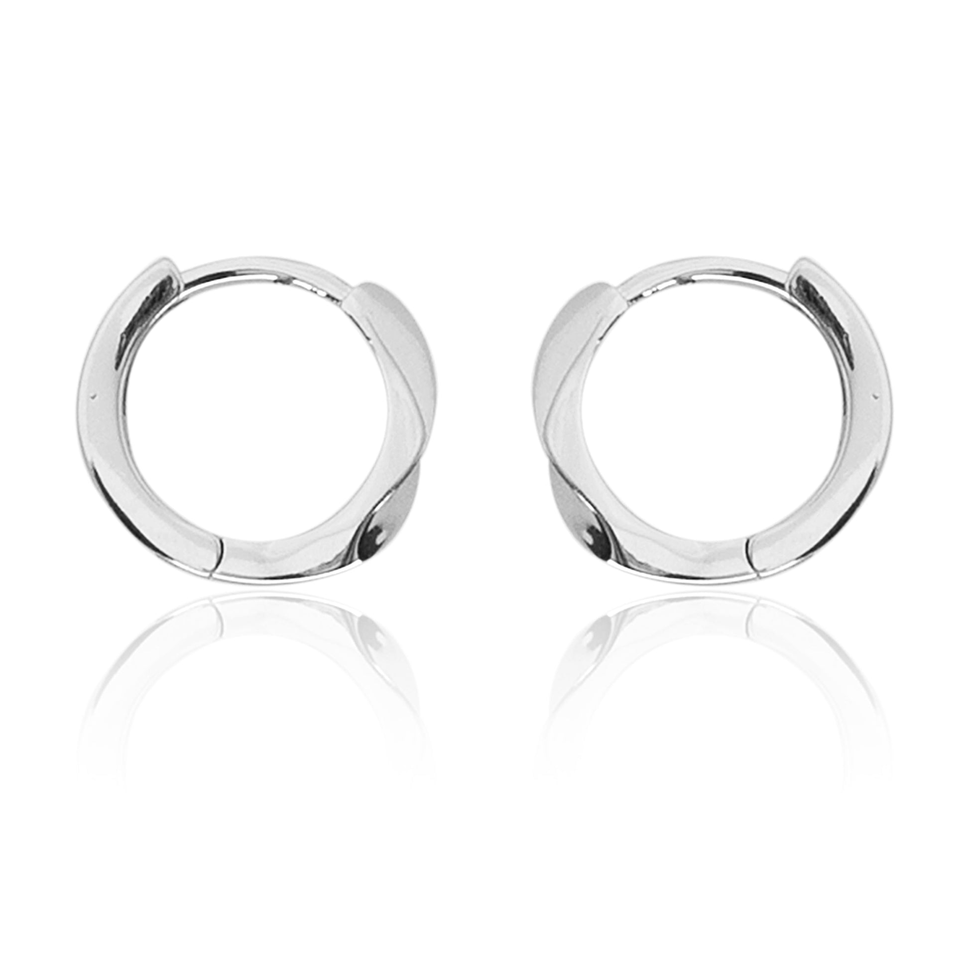 Sterlyn Round Designer Bali Men Pure Sterling Silver Hoop Earrings