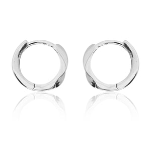 Sterlyn Round Designer Bali Men Pure Sterling Silver Hoop Earrings