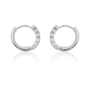 Earring Diamond - Donald Diamond Platinum Hoop - Candere by Godachi Jewellers