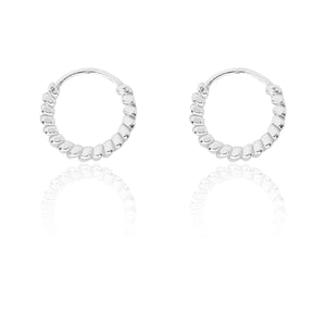 Nemichand Jewels 916 Silver tiny Ball Bali Earring for Men and Women