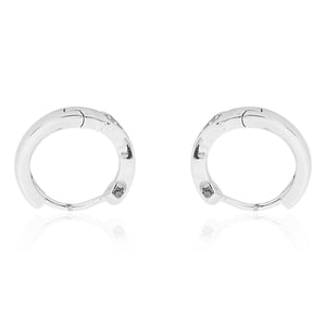 SILVER 916 Sterling Silver Men's Hoops/Bali Earring