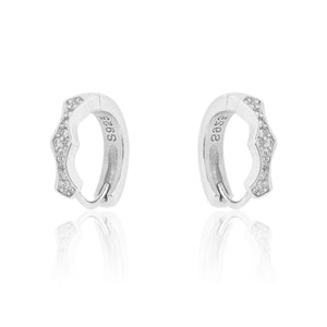 SILVER 916 Sterling Silver Men's Hoops/Bali Earring