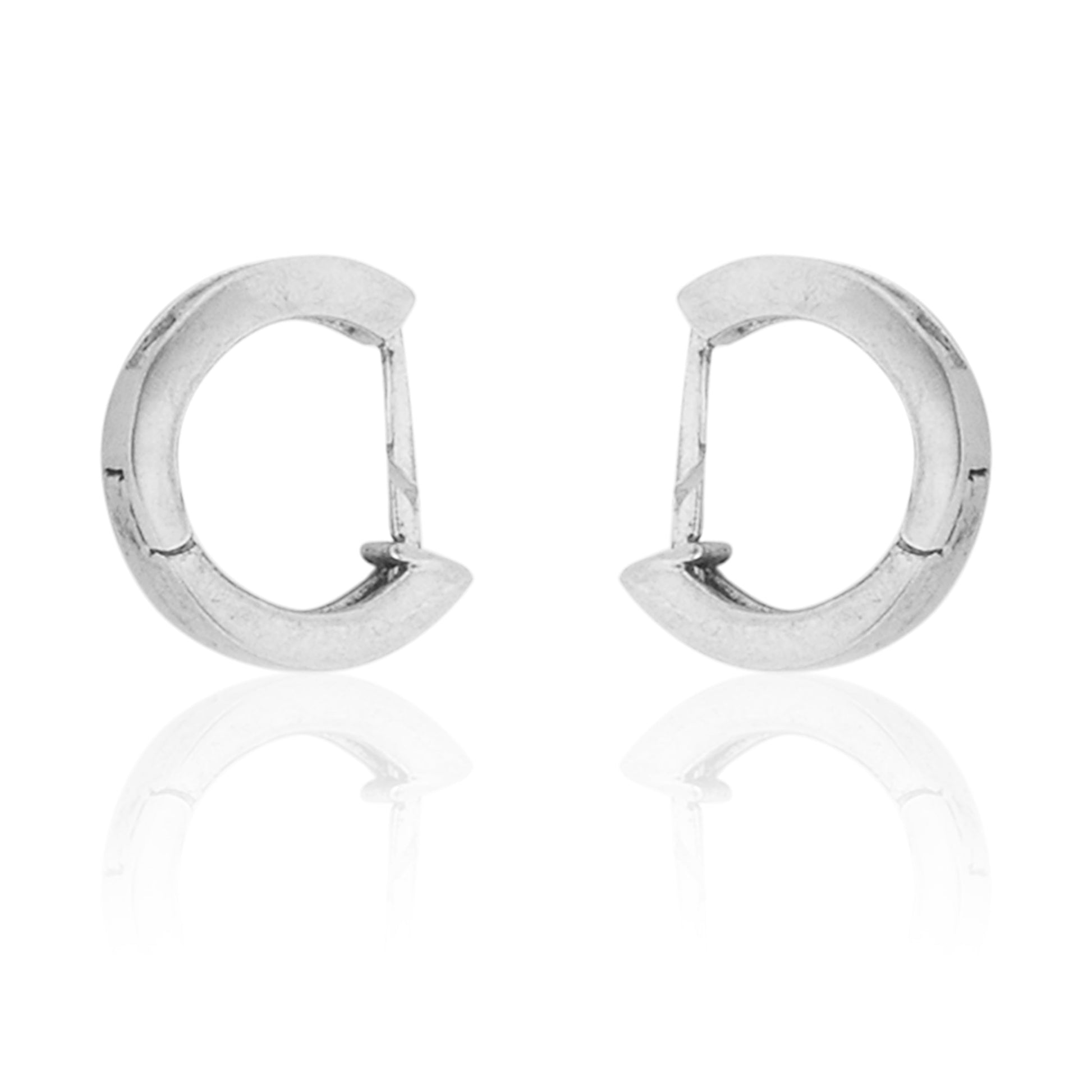 Silver Slim Bali Round Mens /Boys Earring