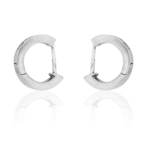 Silver Slim Bali Round Mens /Boys Earring