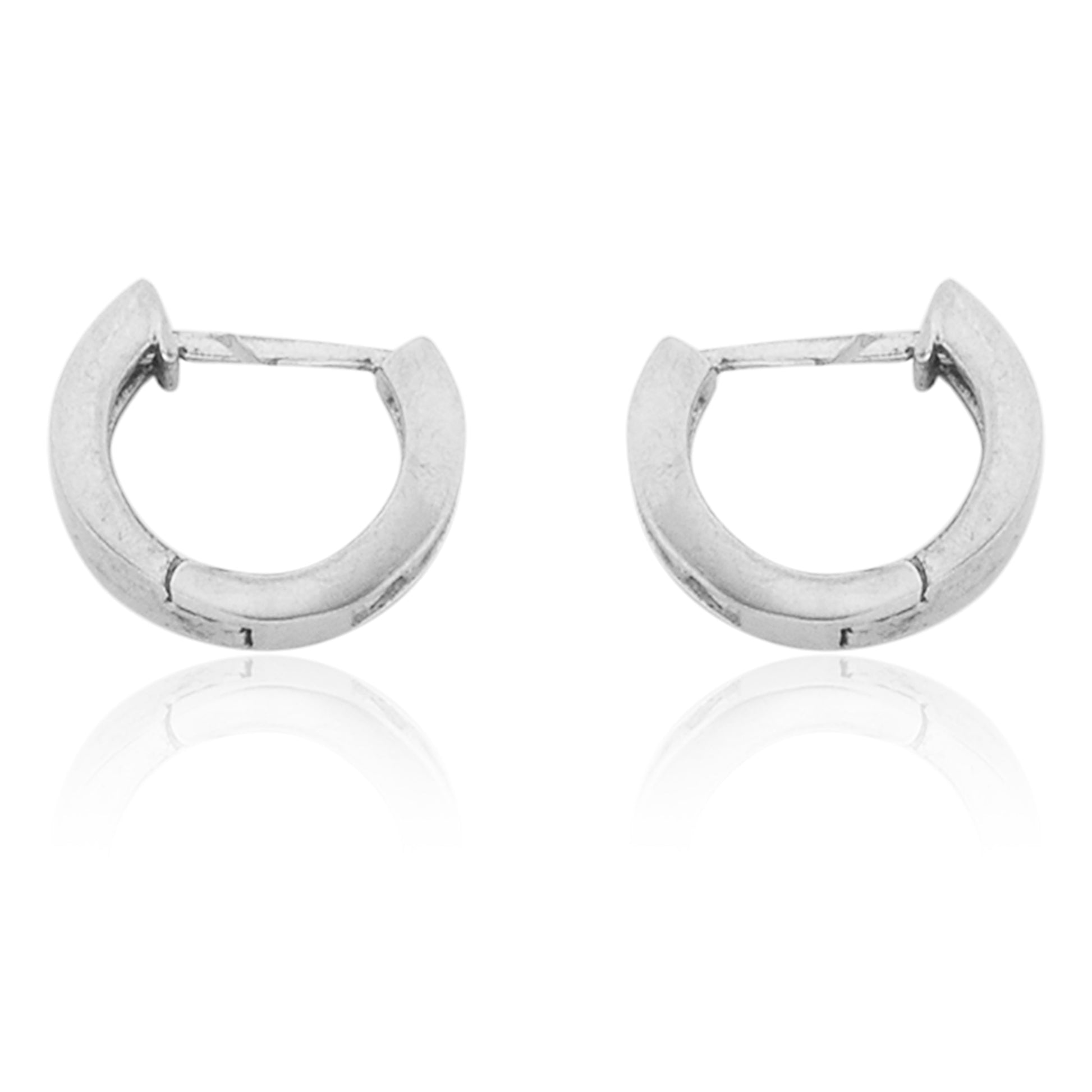 Silver Slim Bali Round Mens /Boys Earring