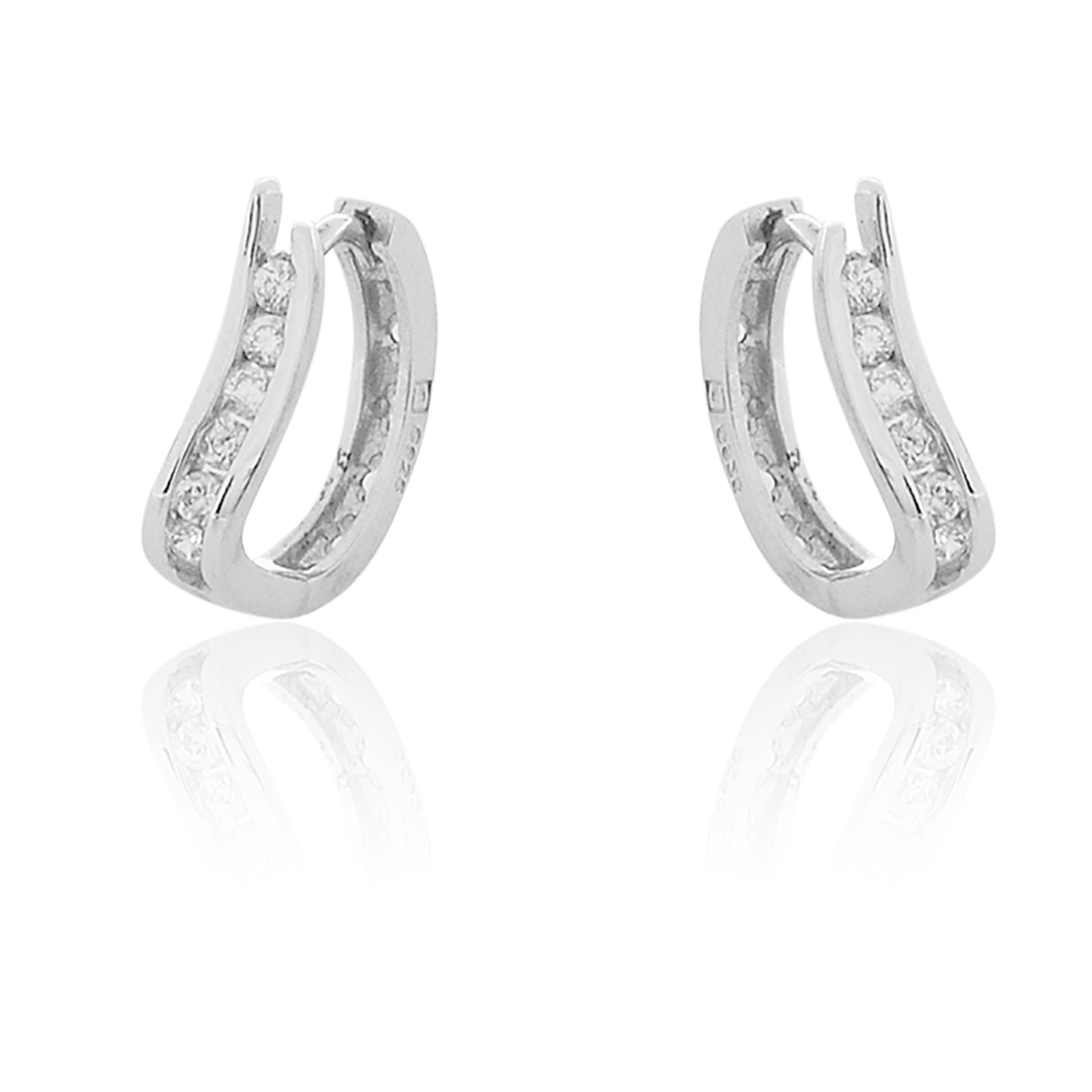 Tender Platinum Droplet Stud Earring