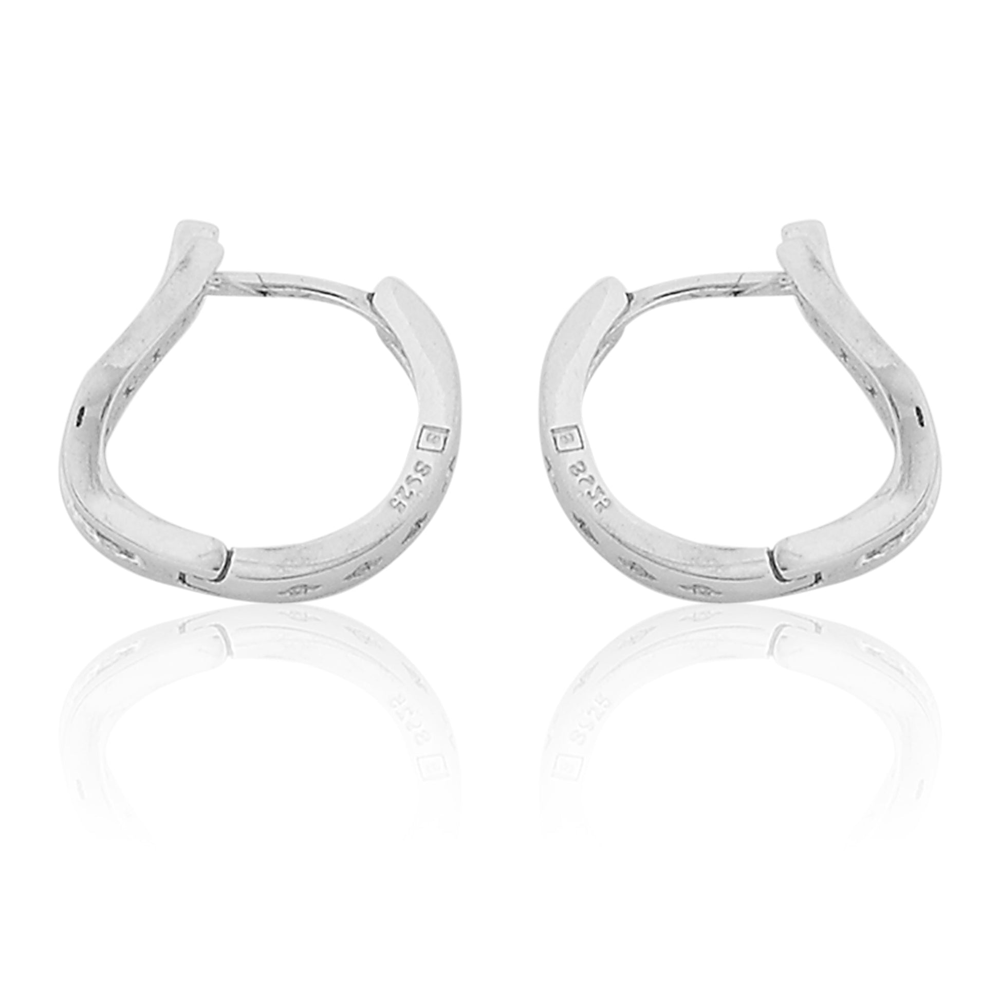 Tender Platinum Droplet Stud Earring