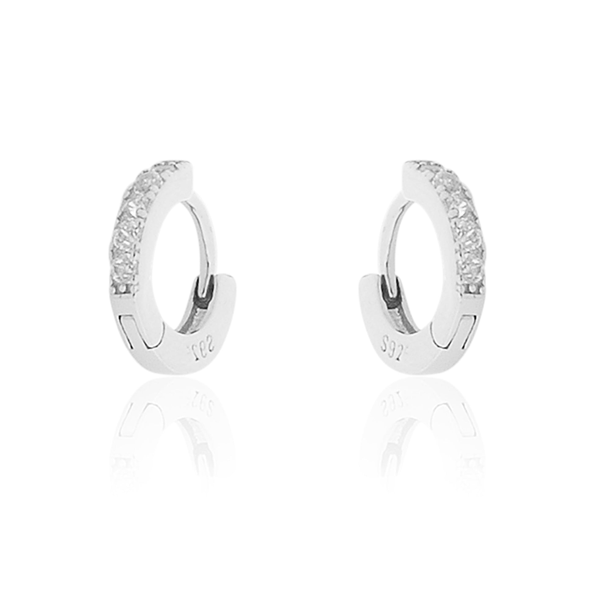 Earrings For Men Stainless Steel Huggie Hoop Earring Silver Stud Earrings For Men