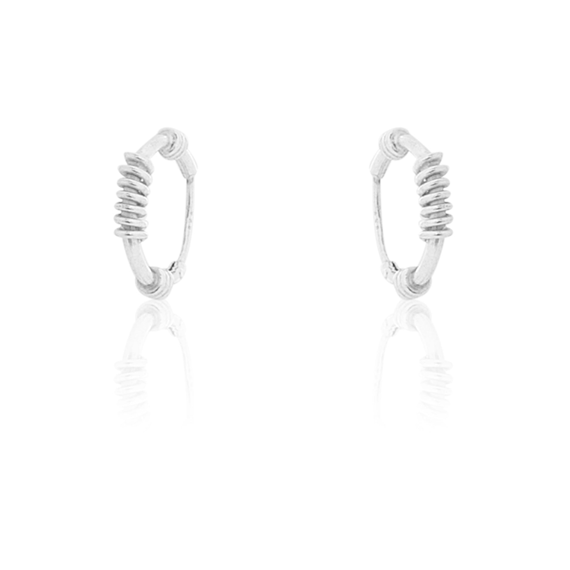 Dainty Leaf Platinum Stud Earring