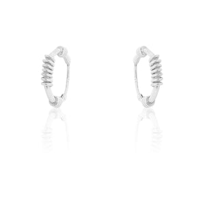 Dainty Leaf Platinum Stud Earring