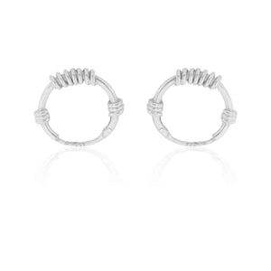 Dainty Leaf Platinum Stud Earring