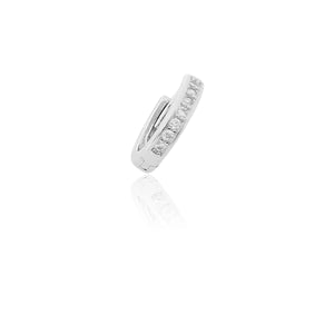 Peora Stainless Steel Silver Plated Hoop Huggie Earring For Men Boys