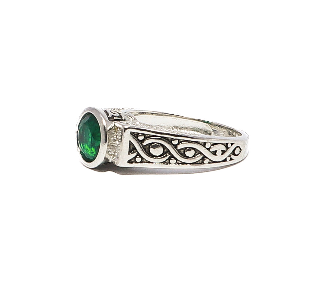 Akira Green Silver 925 Ring