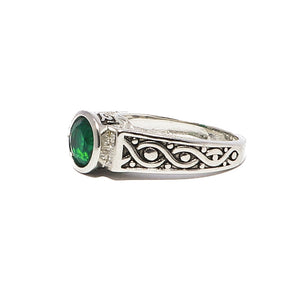 Akira Green Silver 925 Ring