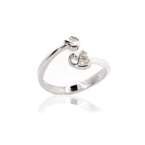 Swan Pair Silver 925 Ring