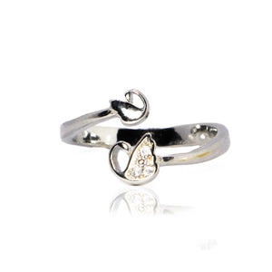 Swan Pair Silver 925 Ring