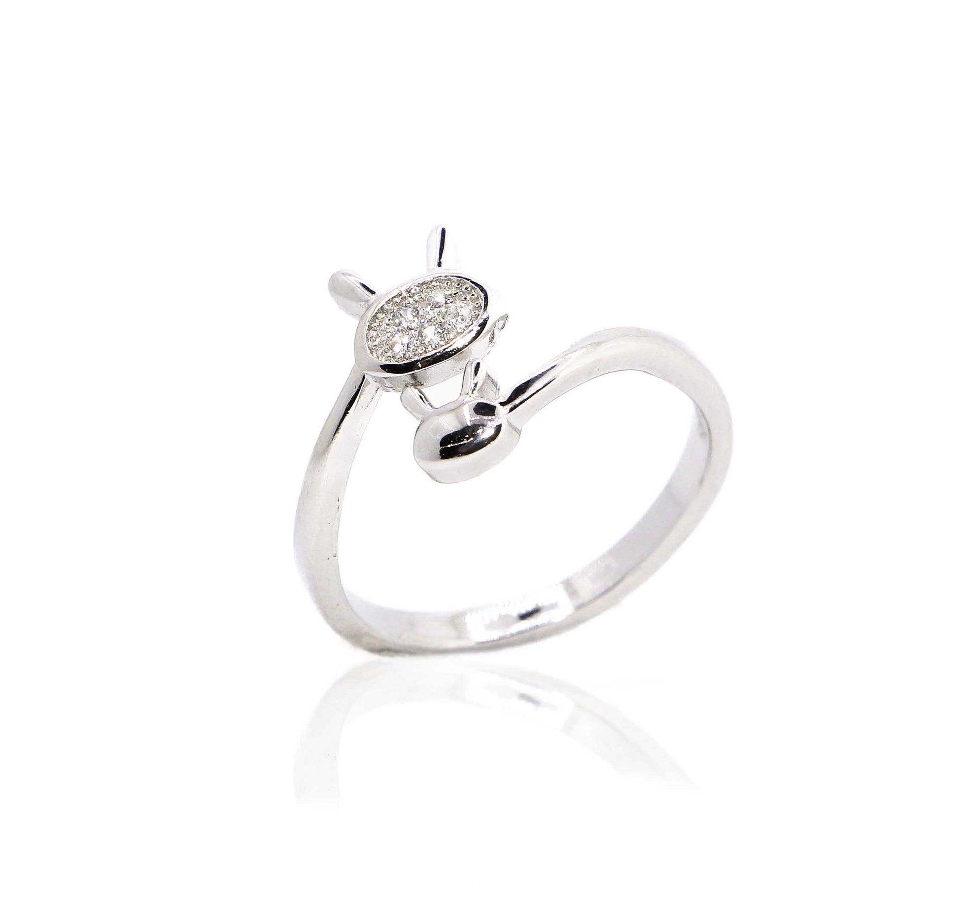 Double Bunny Silver 925 Ring