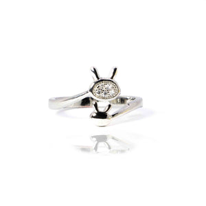 Double Bunny Silver 925 Ring