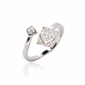 Square Studded Silver 925 Ring