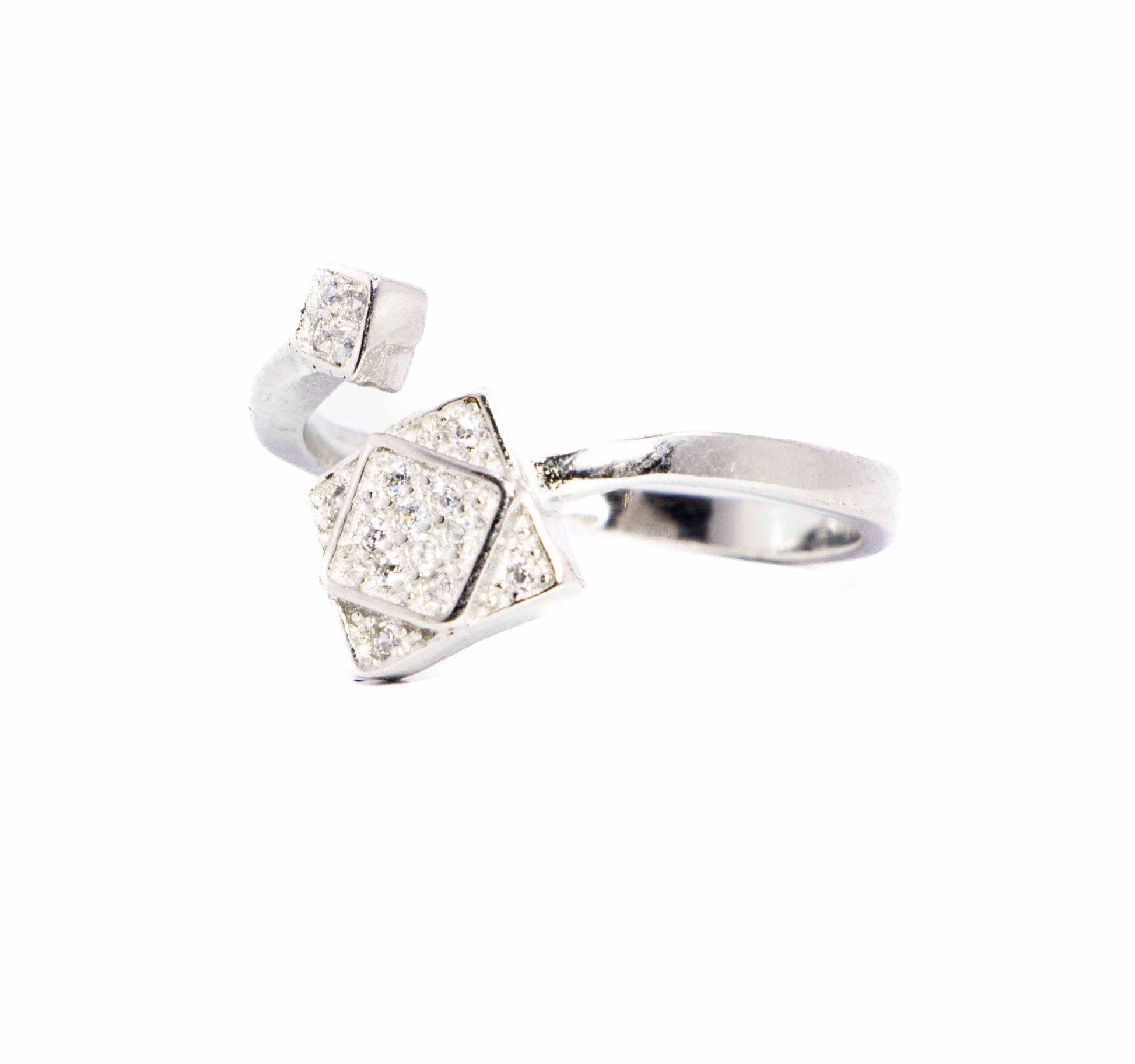 Square Studded Silver 925 Ring