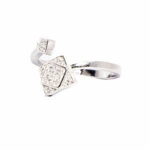 Square Studded Silver 925 Ring