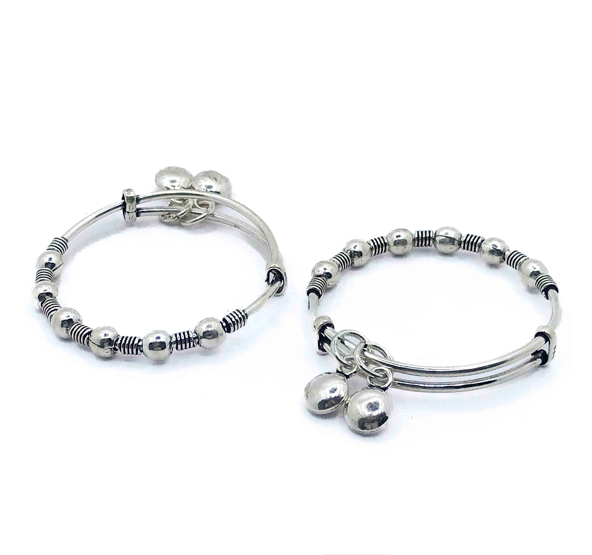 Baby Circle Charm Silver 925 Kada Pair