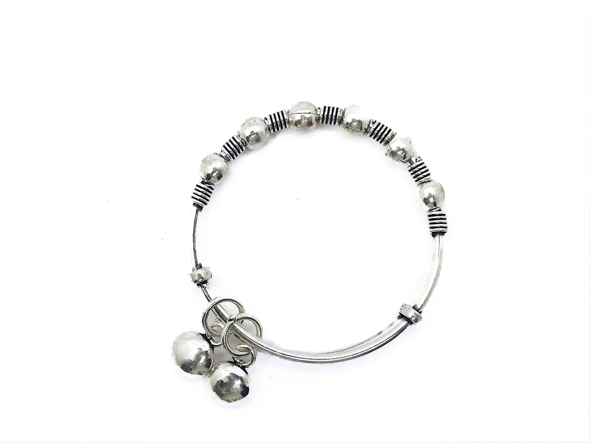 Baby Circle Charm Silver 925 Kada Pair