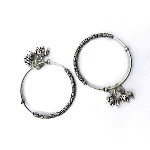 Baby Ethnic Jumbo Charms Silver 925 Kada Pair