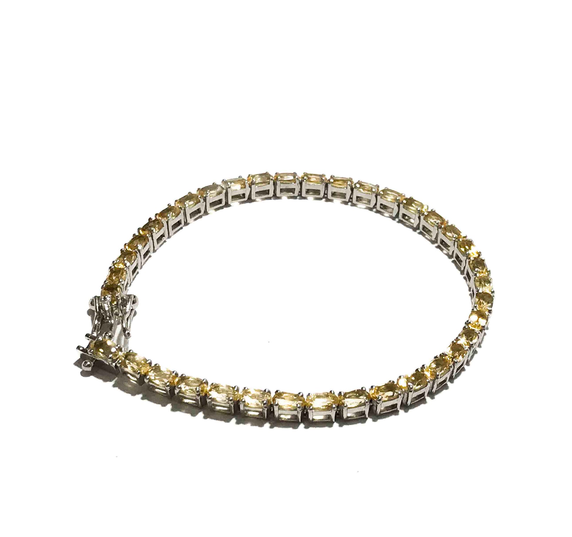 Sun Yellow Silver 925 Tennis Bracelet