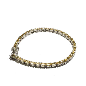 Sun Yellow Silver 925 Tennis Bracelet