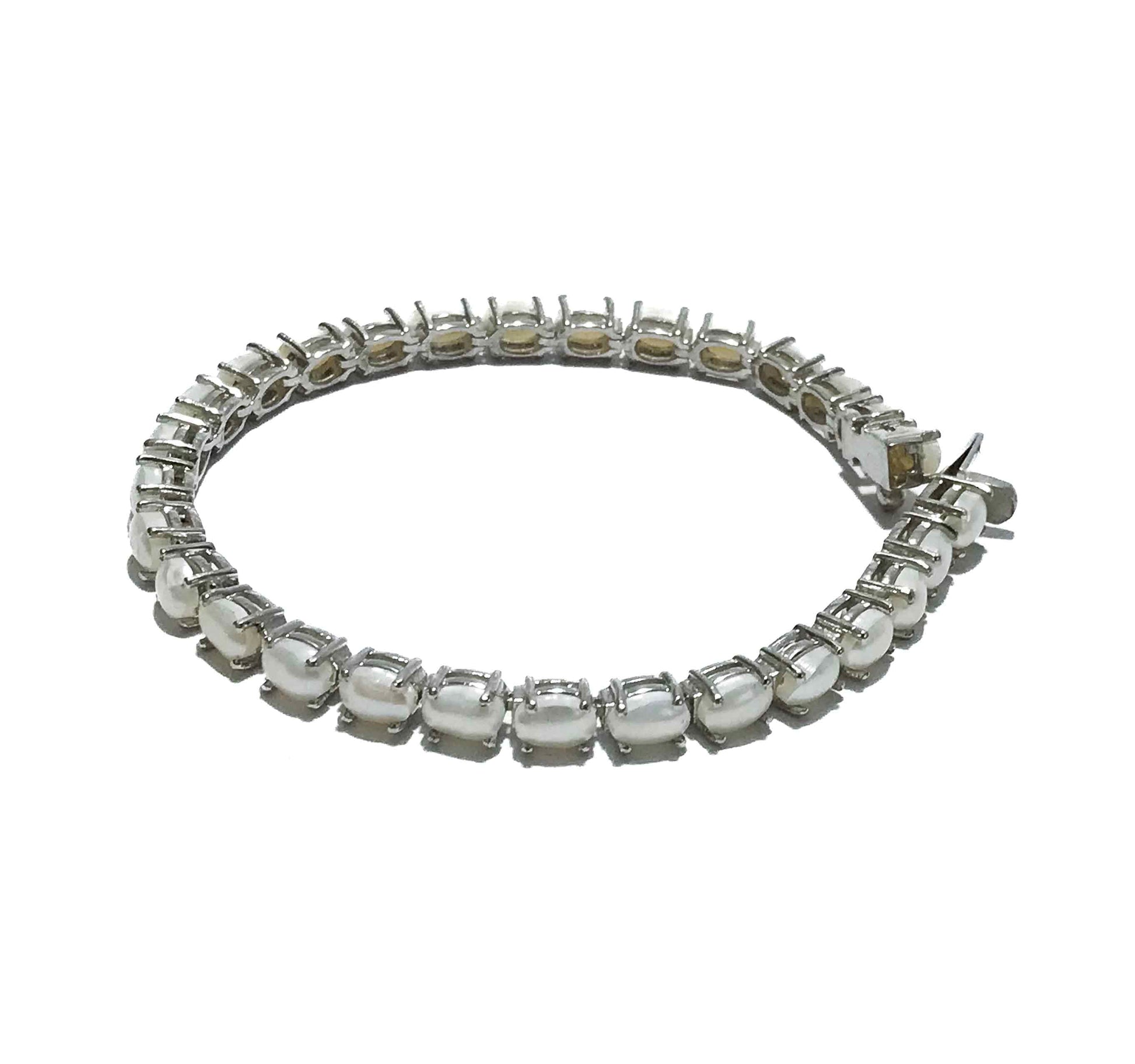 Marshmallow White Silver 925 Tennis Bracelets