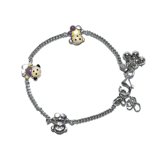 Teddy Bear Silver 925 Bracelet