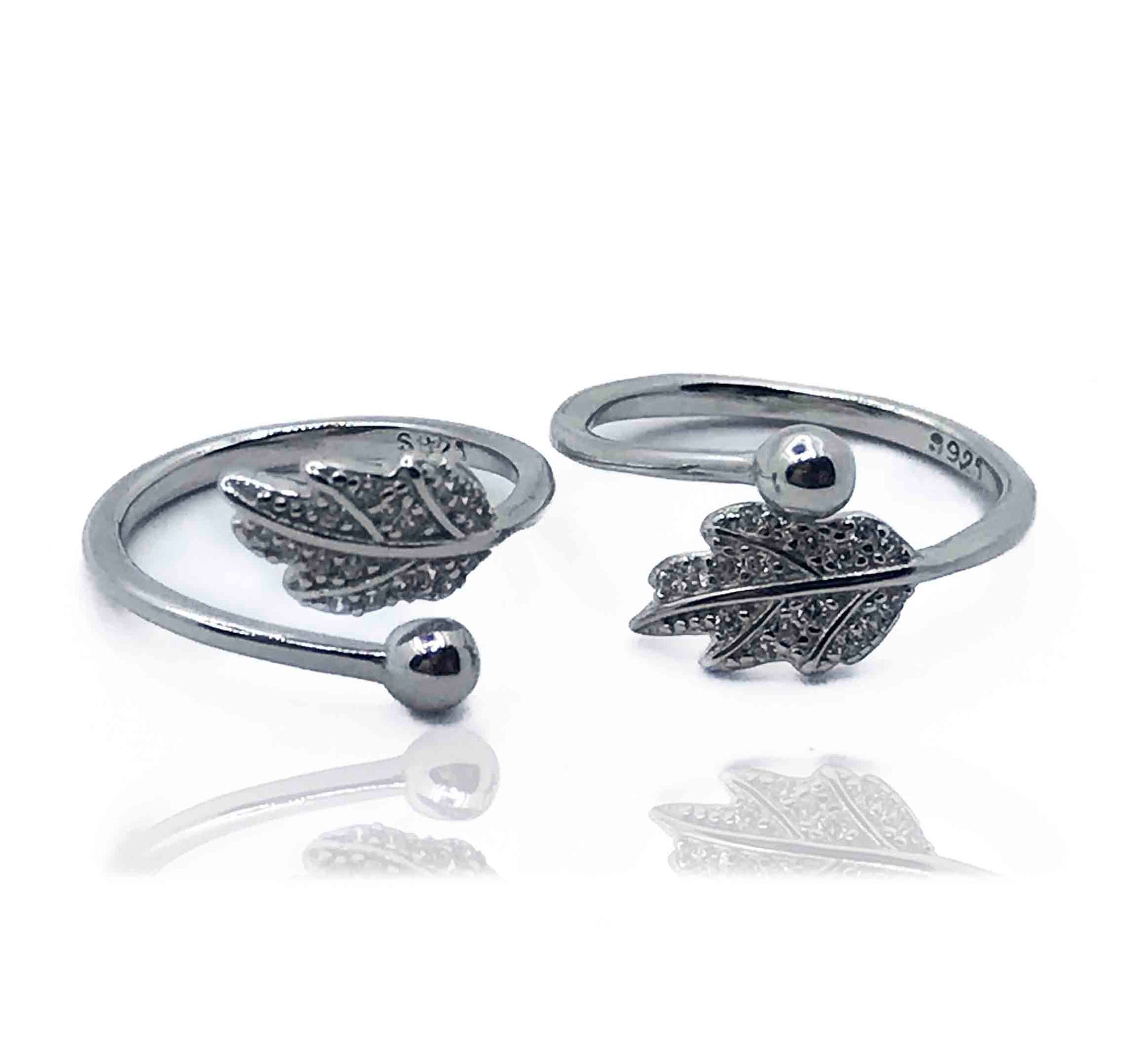 Hazel Leaves Silver 925 Toe Ring