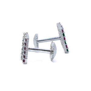 Pink & Green Silver 925 Studs