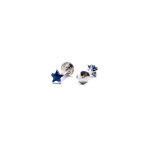 Blue Star Silver 925 Studs