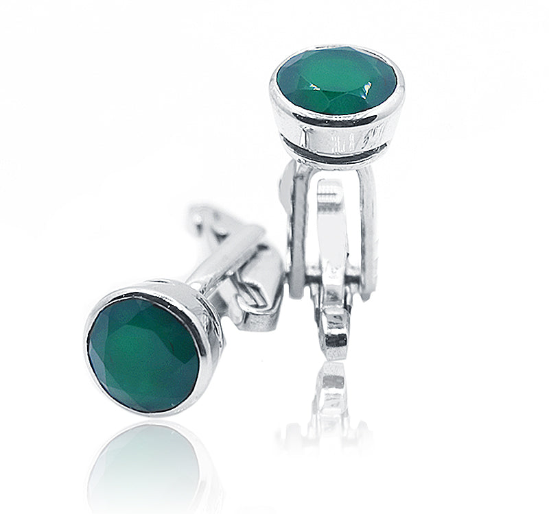 Eros Emerald Silver 925 Cufflinks