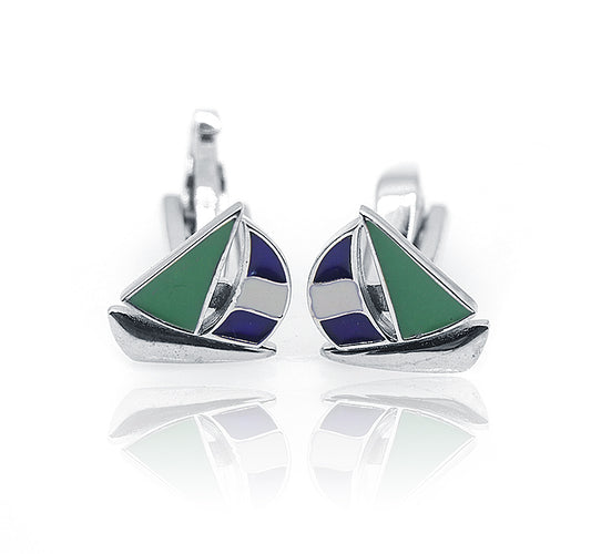 Yacht Silver 925 Cufflinks