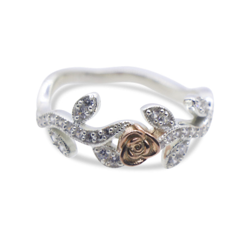 Elegant Rose Silver 925 Ring