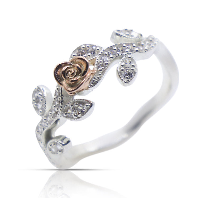 Elegant Rose Silver 925 Ring