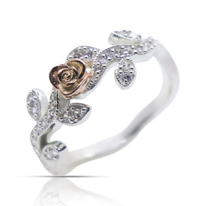 Elegant Rose Silver 925 Ring